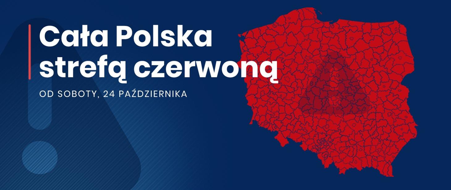 Od 24 października czerwona strefa w całej Polsce