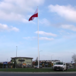 flaga polski rumia rondo kolo skateparku rotmistrza pileckiego tymczasem w rumi